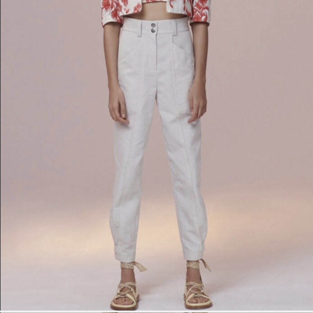 NWT Rebecca Taylor Textured Cotton Pants